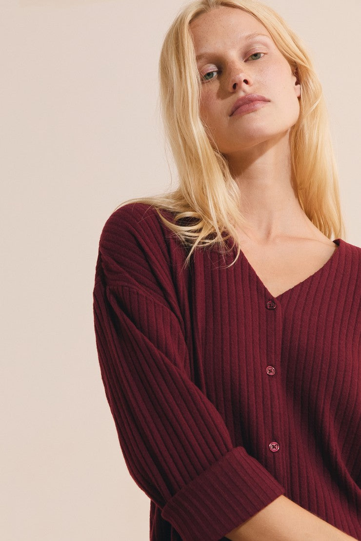 Ribbed Pajama Vest - Grenadine