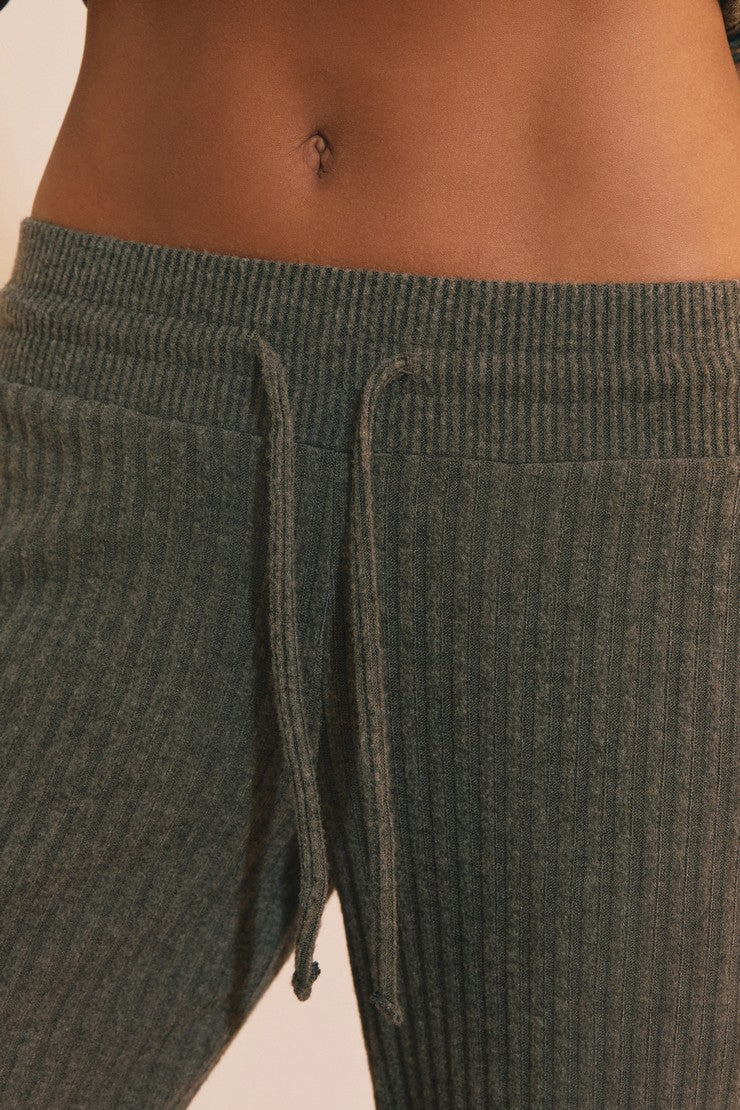 Ribbed Pajama Pants - Anthracite
