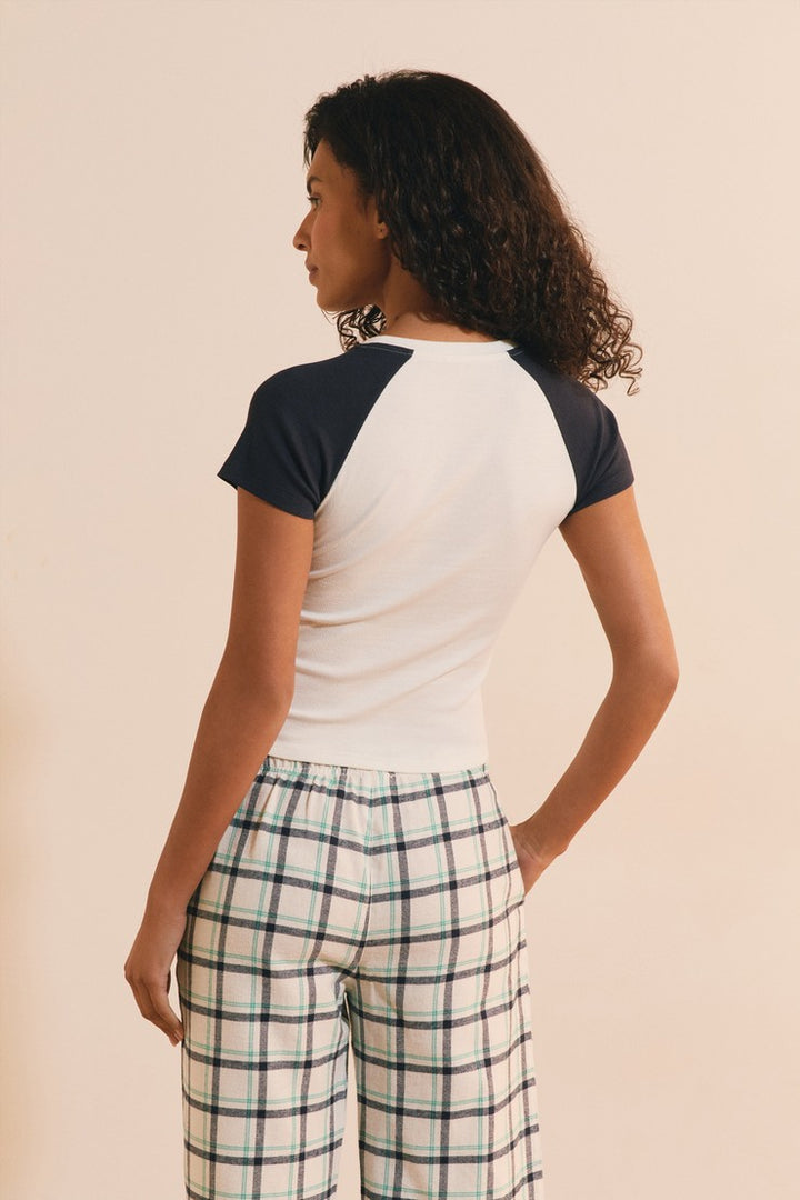 Cotton "The Social Club" T-Shirt - Ecru