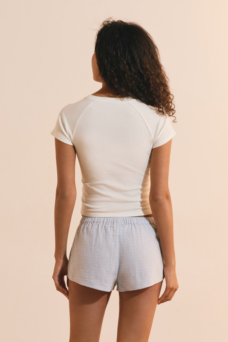 Cotton "The Book Club" T-Shirt - Ecru