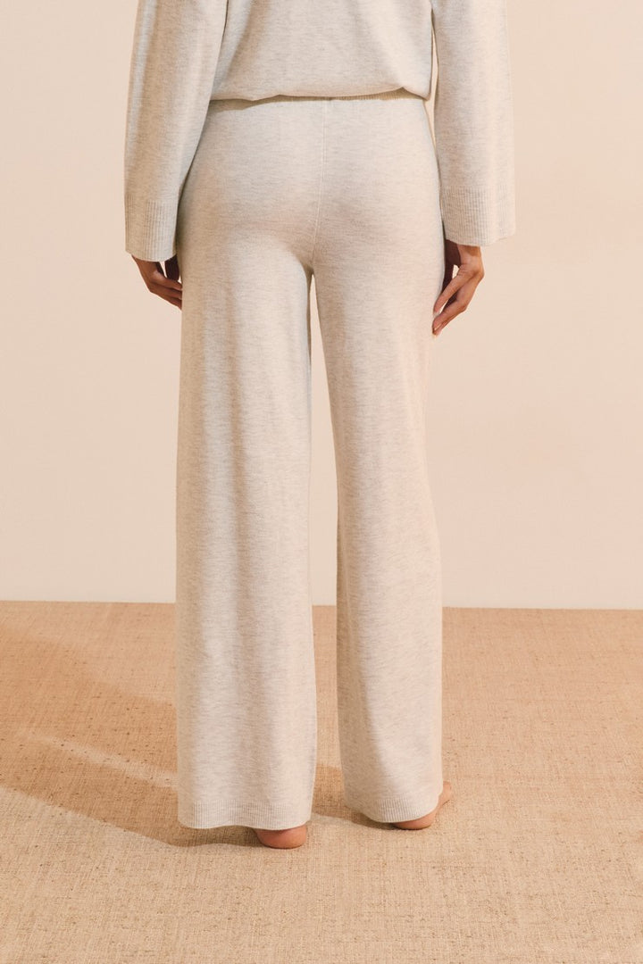 Wide-Leg Pajama Pants - Gris