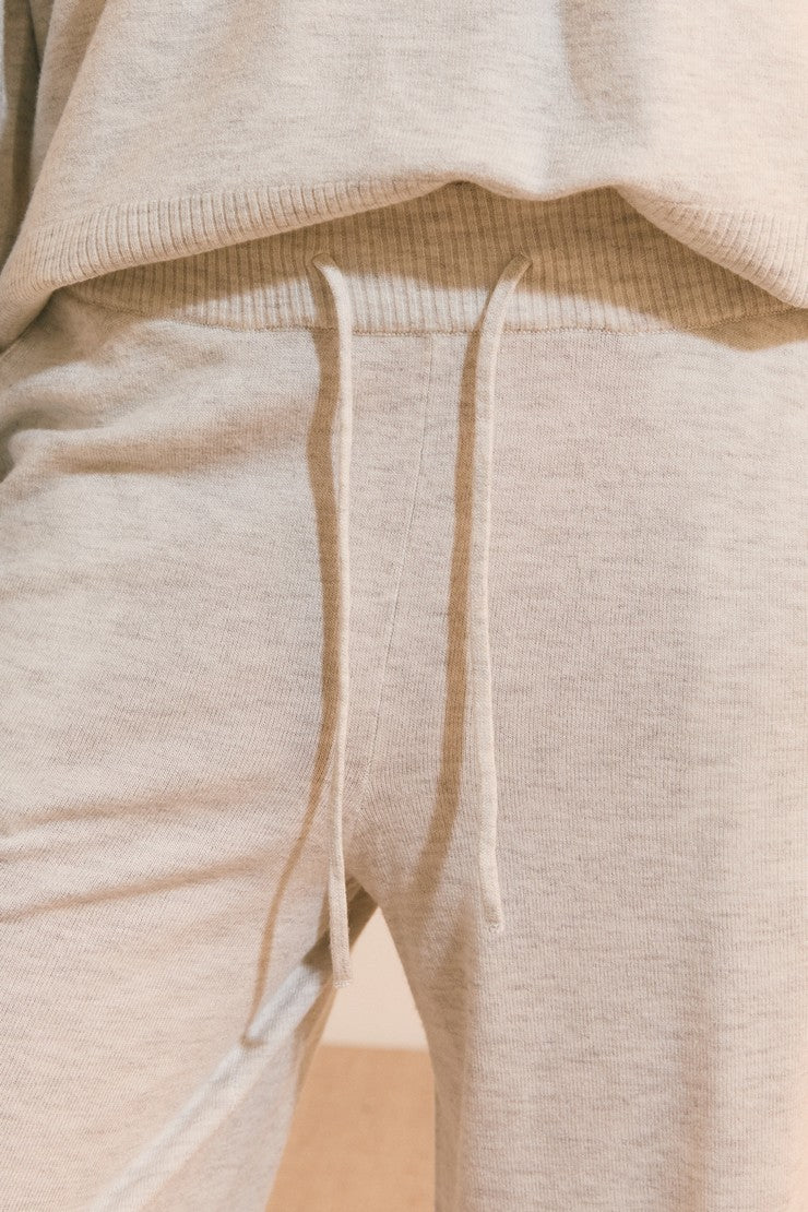 Wide-Leg Pajama Pants - Gris