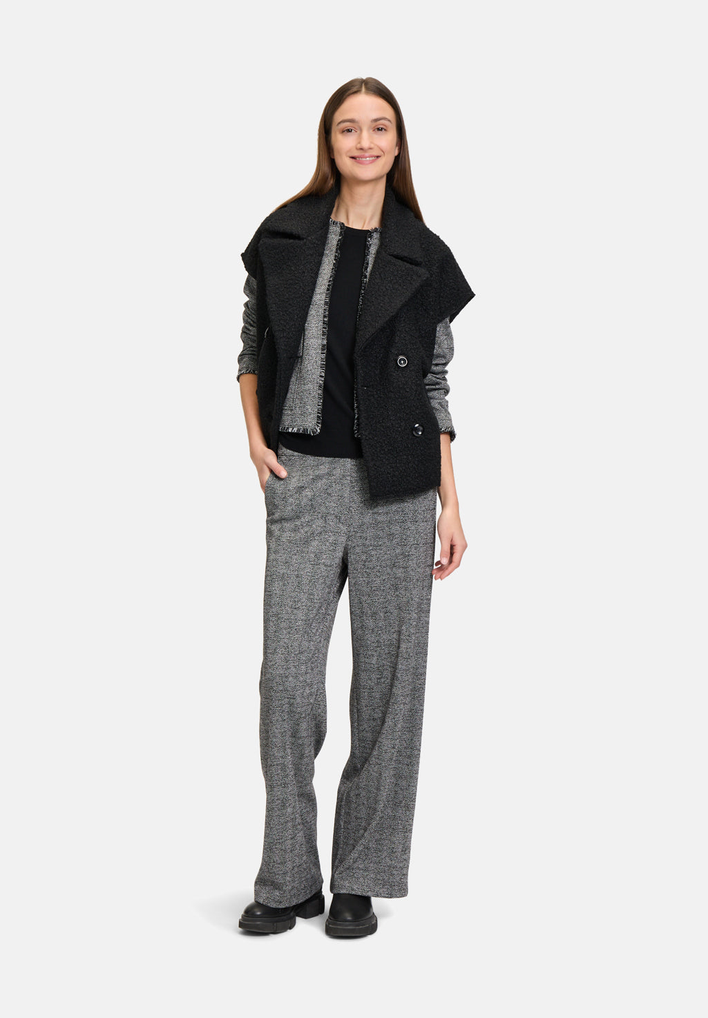Fabric Trousers with Lurex Thread