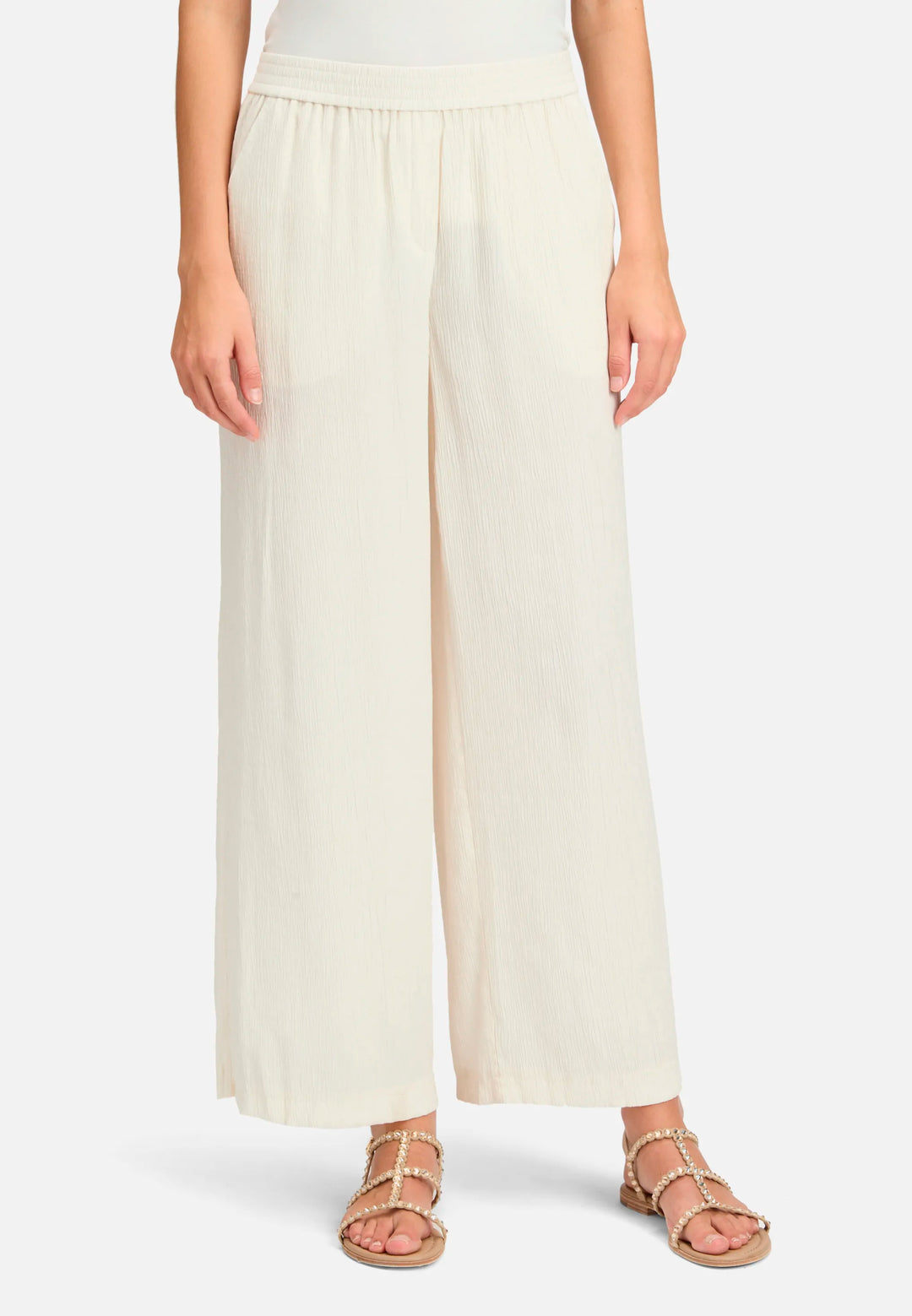 Textured Pull-On Trousers