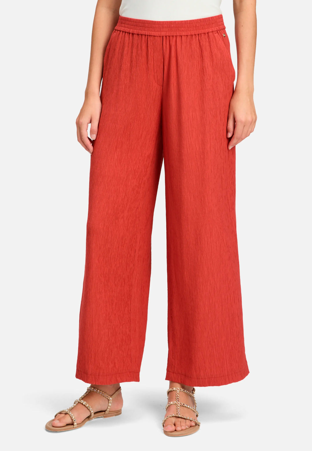 Textured Pull-On Trousers