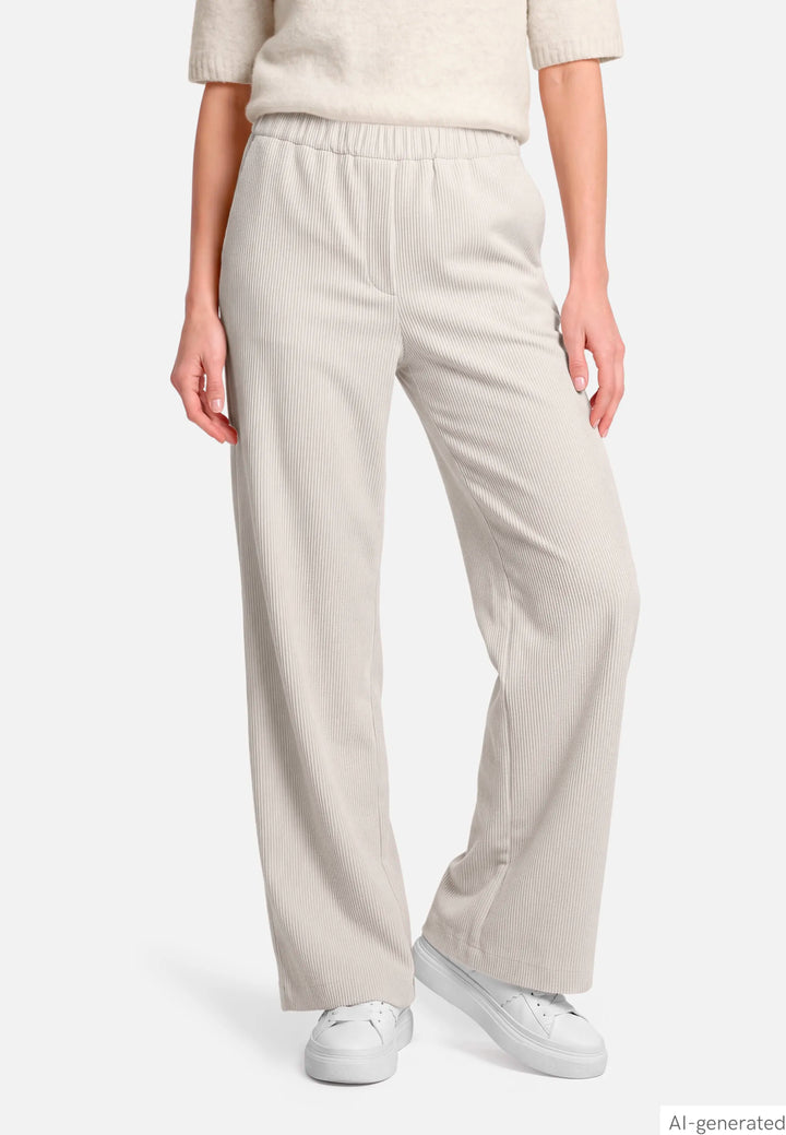 Wide-Leg Pull-On Trousers