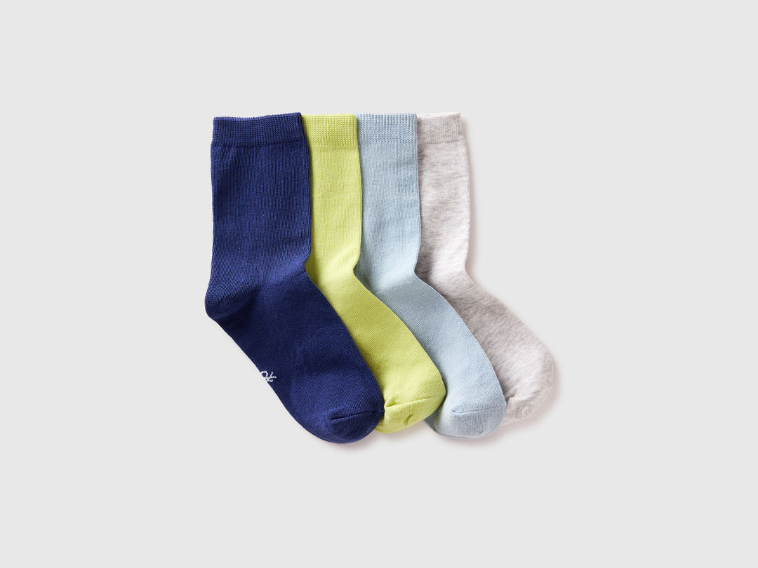 KNITTED SOCKS 4 PAIR-Girl - Multicolor