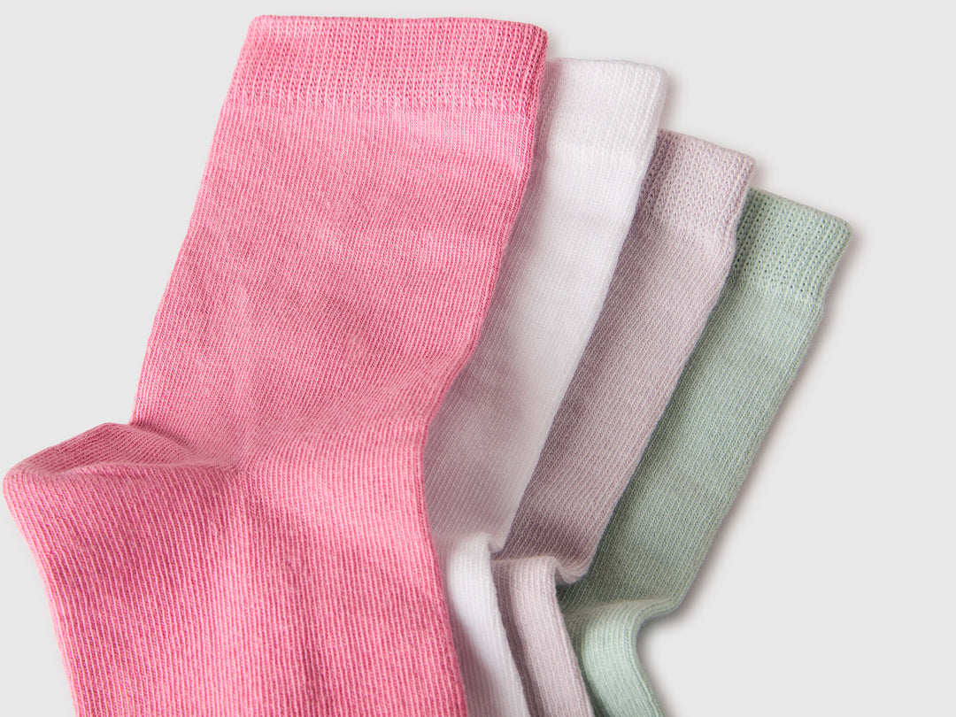 KNITTED SOCKS 4 PAIR-Girl - Multicolor