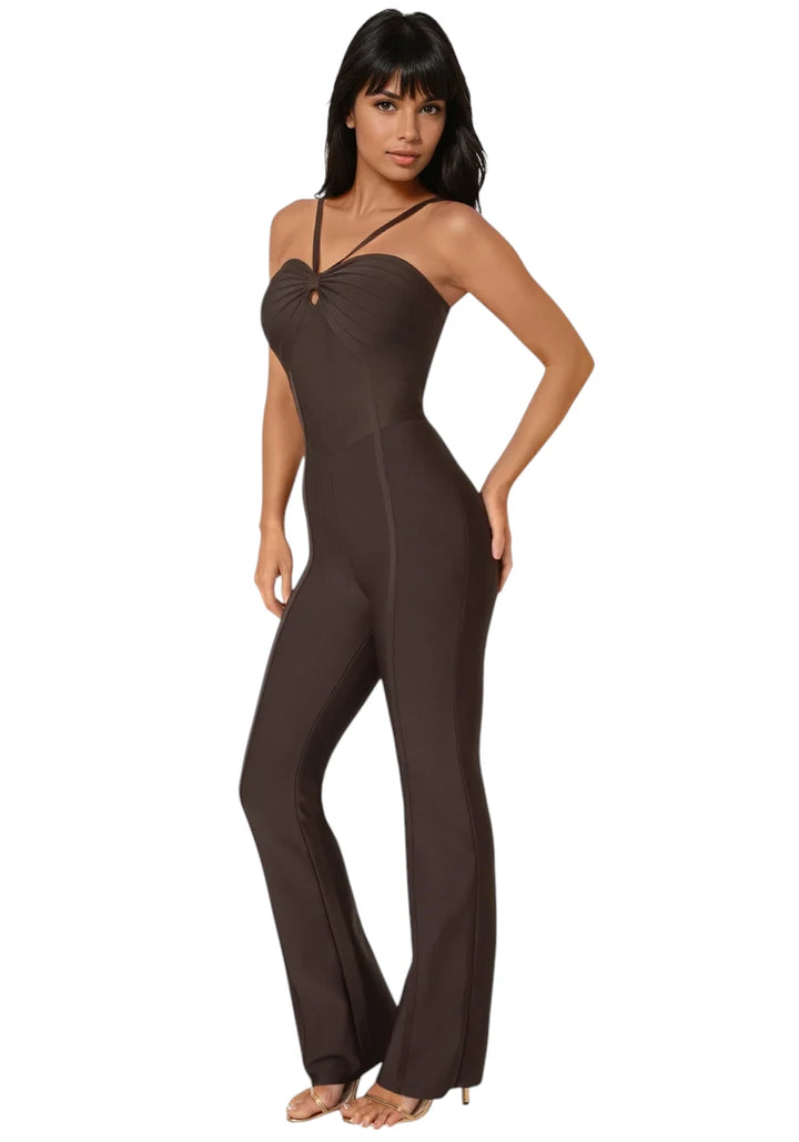 Bandage Mini Flare Leg Jumpsuit