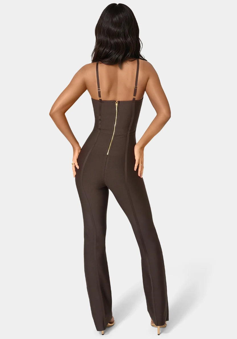 Bandage Mini Flare Leg Jumpsuit
