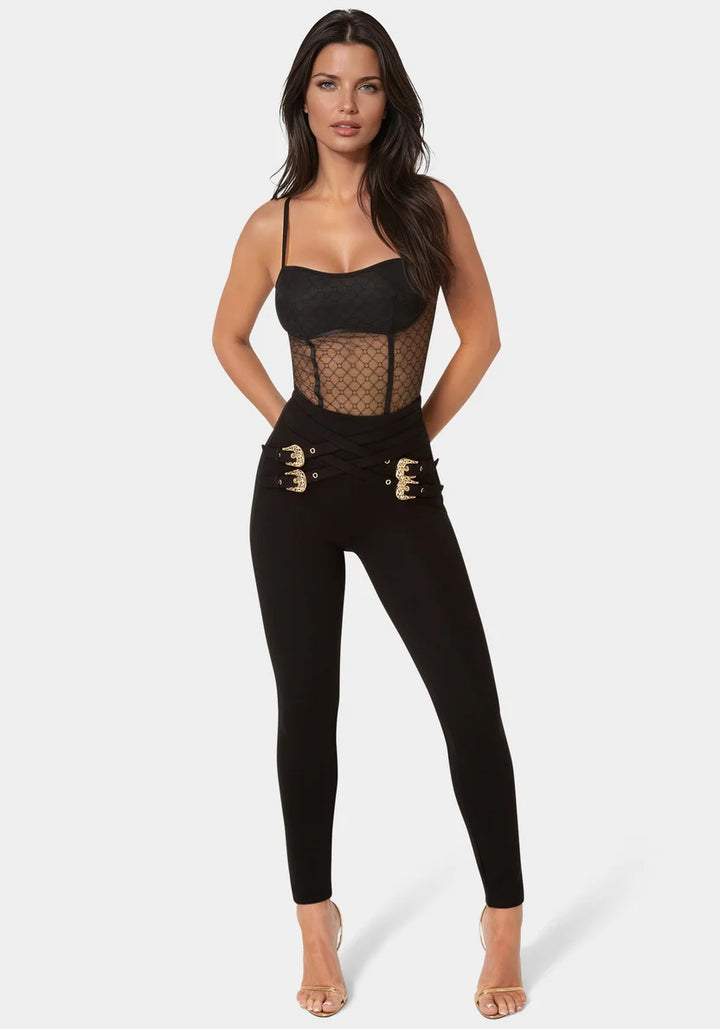 High Waisted Belted Legging