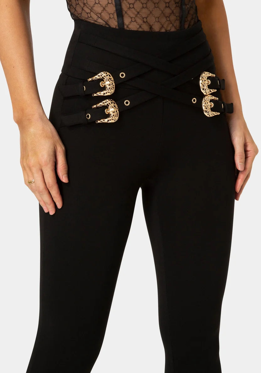 High Waisted Belted Legging