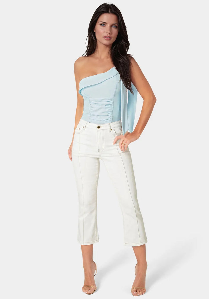 Natural Waist Ankle Lenght Boot Cut Jeans
