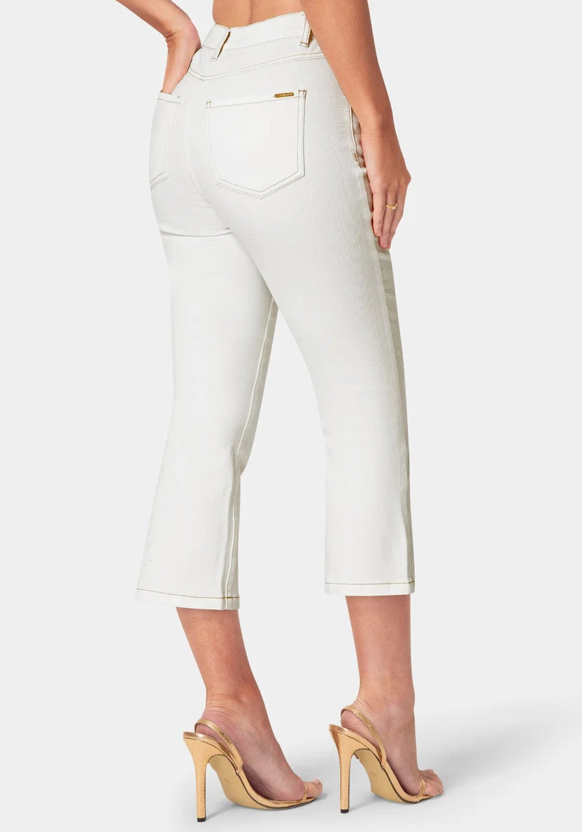 Natural Waist Ankle Lenght Boot Cut Jeans