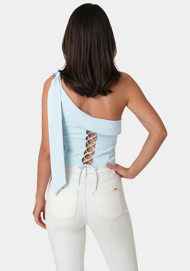 Asymmetrical Shoulder Tie Top