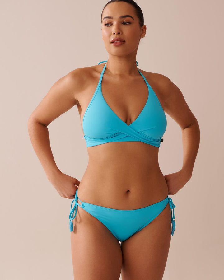 BLUE ATOLL Recycled Fibers Criss-Cross Triangle Bi - Blue Atoll