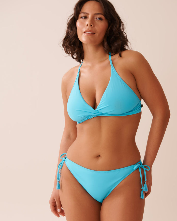 BLUE ATOLL Recycled Fibers Side Tie Bikini Bottom - Blue Atoll