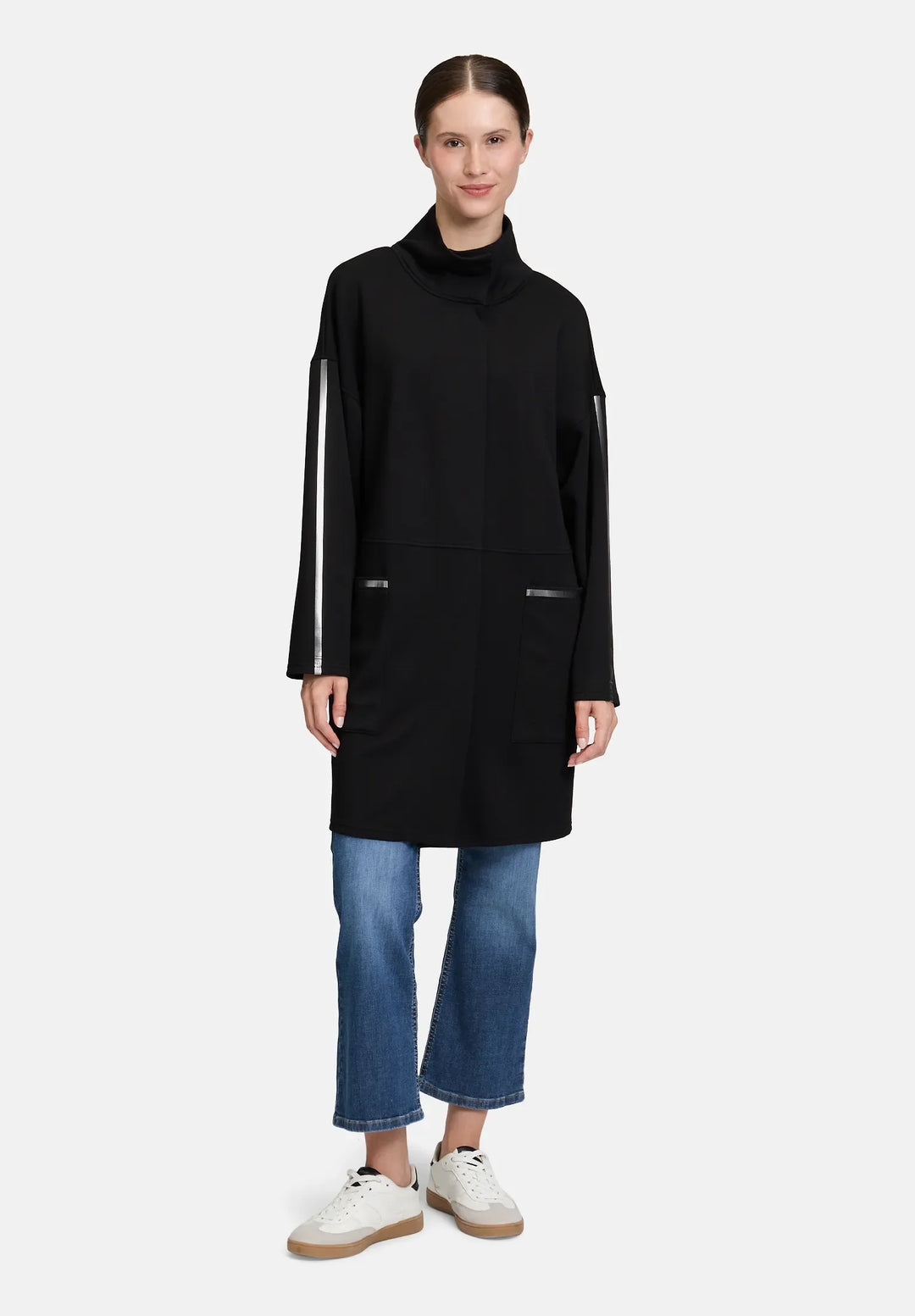 Sweat Coat with Stand-Up Collar