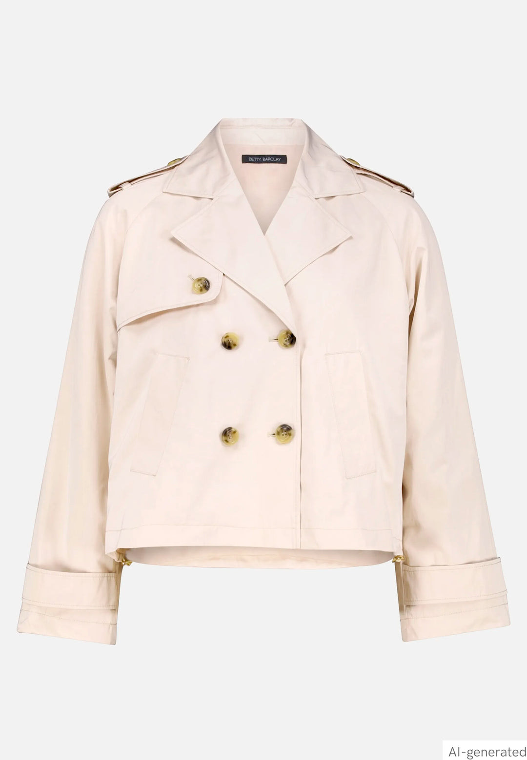 Short Trench Coat with Buttons
