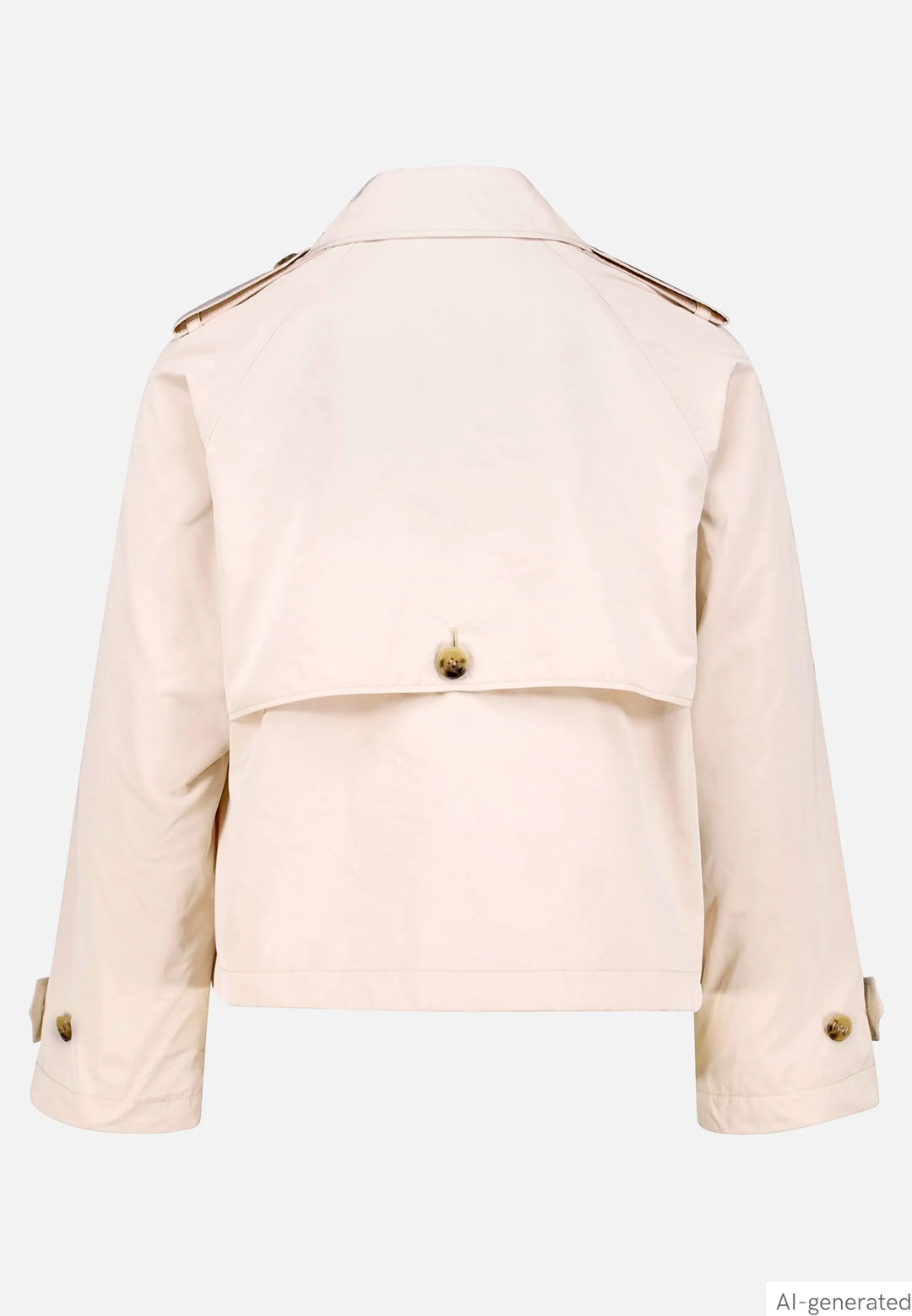 Short Trench Coat with Buttons