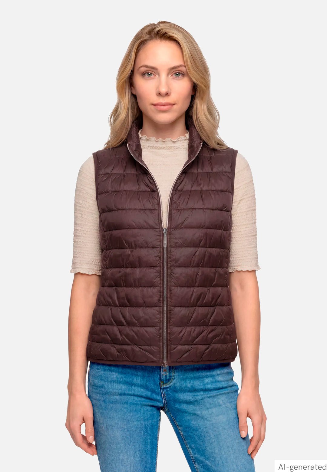 Quilted Vest with Zipper