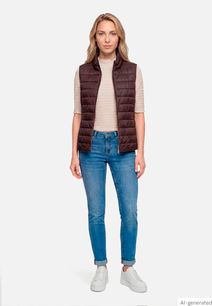 Quilted Vest with Zipper