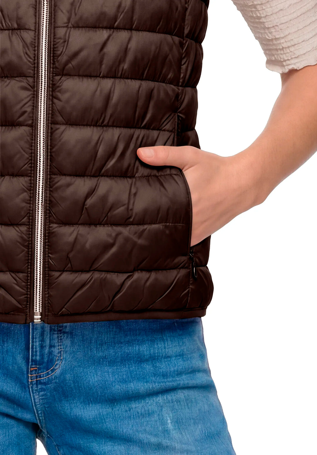 Quilted Vest with Zipper