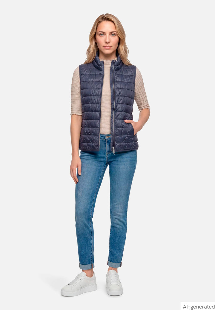 Quilted Vest with Zipper