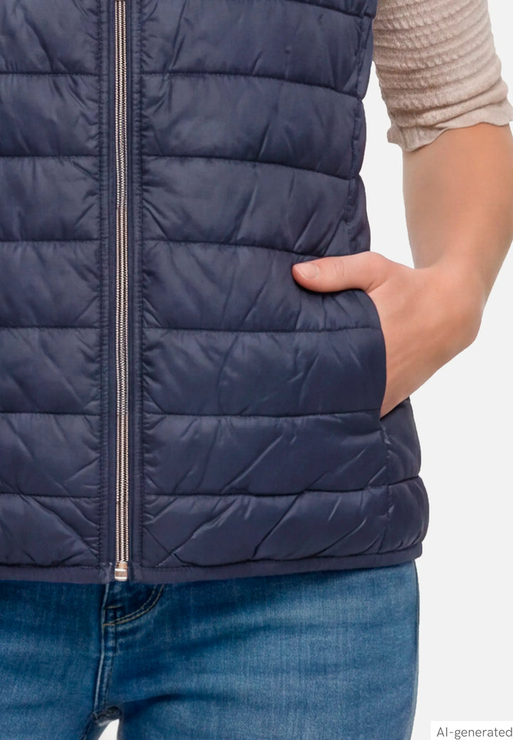 Quilted Vest with Zipper