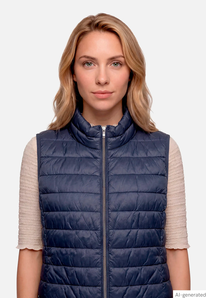 Quilted Vest with Zipper