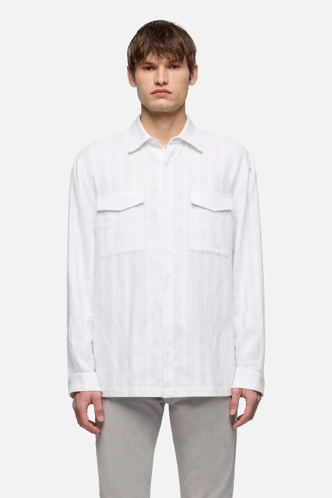 Utility Shirt in Cotton Linen