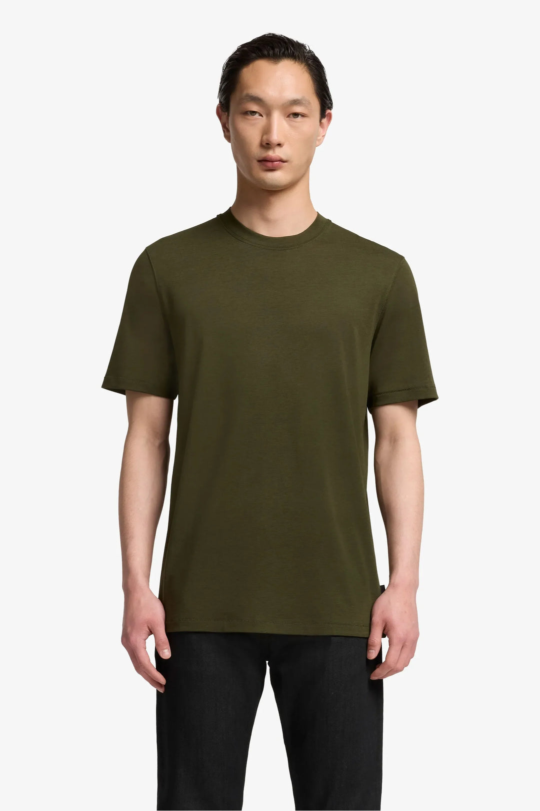 Short Sleeve Crewneck Tee in Cotton Lyocell