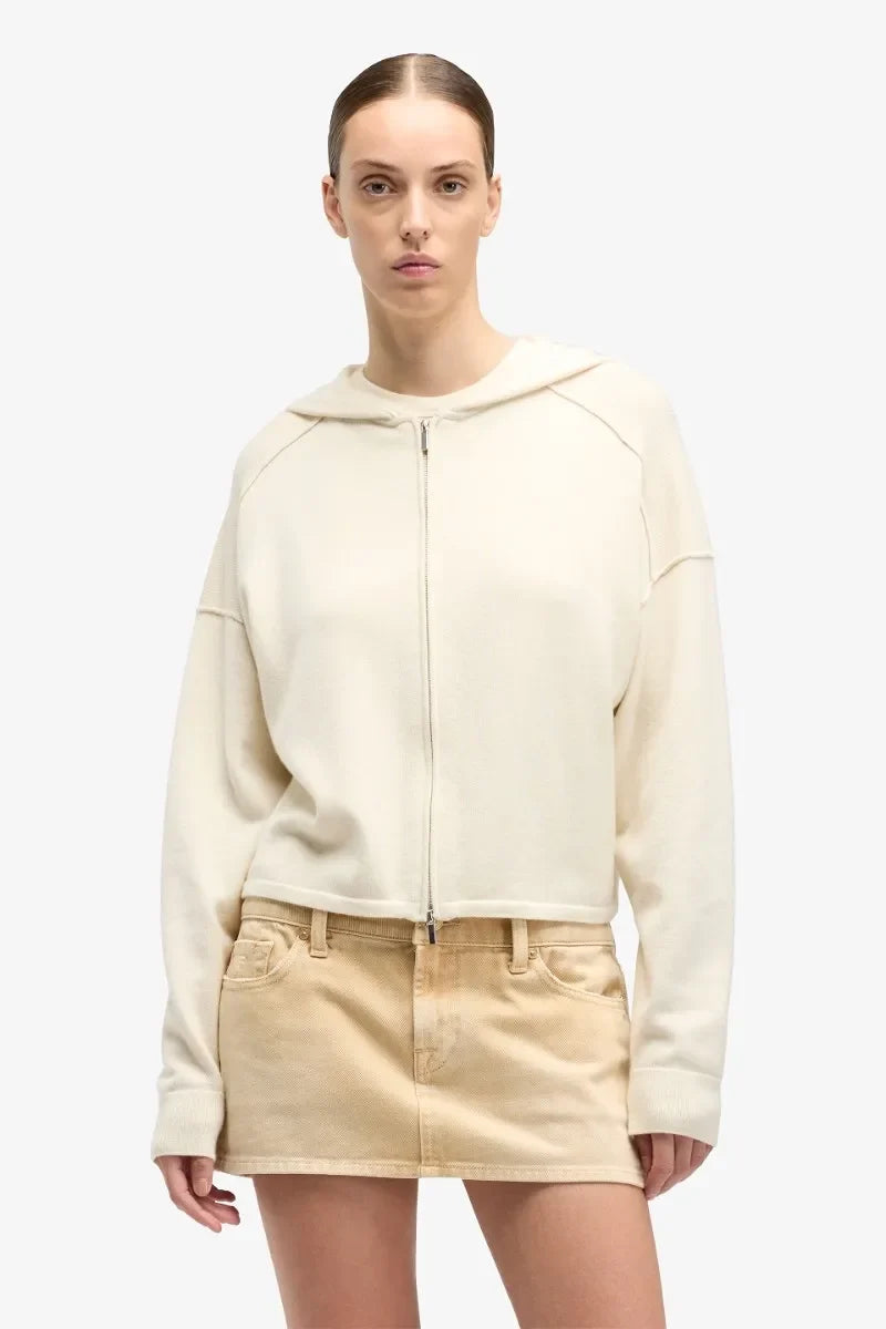 Zipper Hoodie in Cashmere