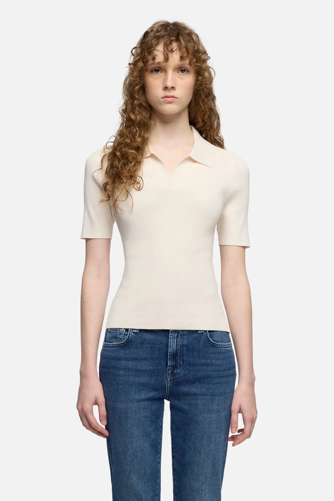 Short Sleeve Polo Sweater