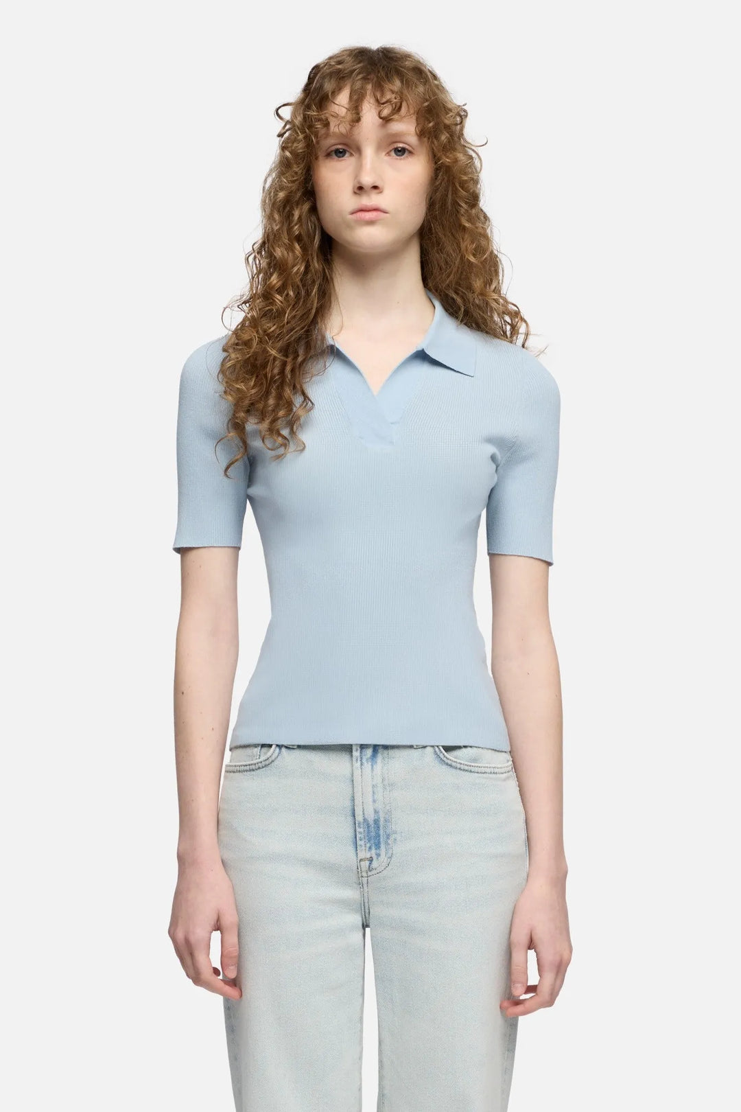 Short Sleeve Polo Sweater