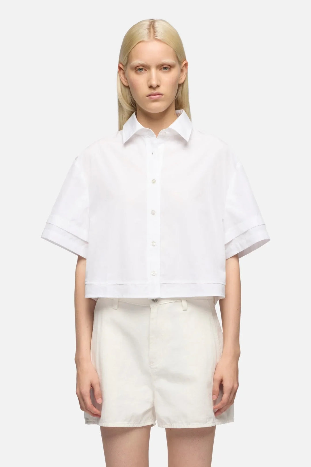 Double Short Sleeve Shirt in Poplin