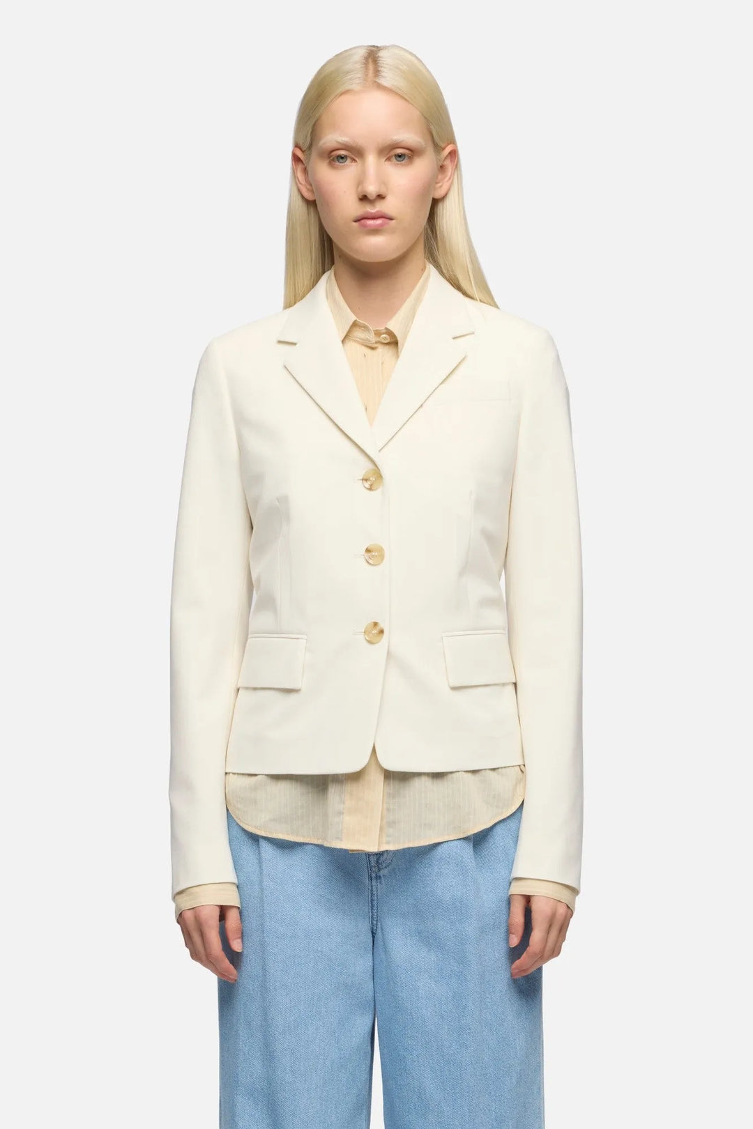 Fitted Blazer in Wool Blend