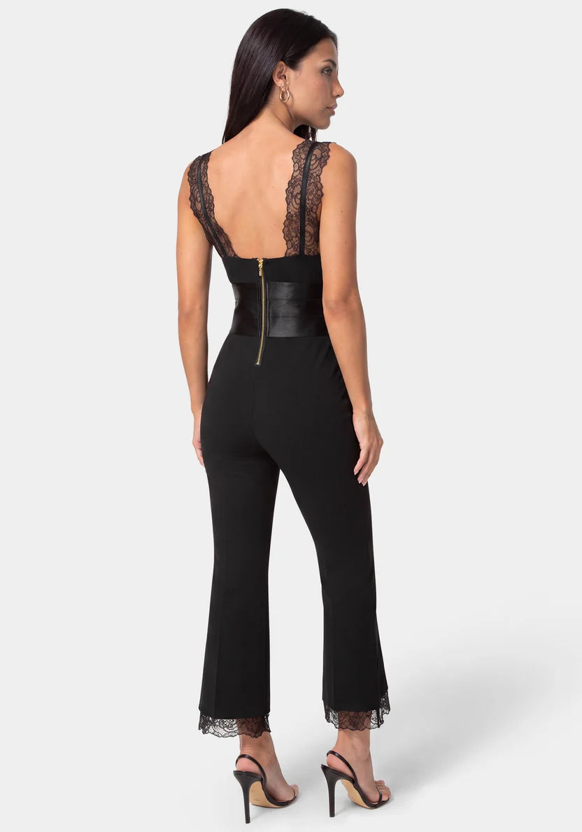 Romantic Lace Jumpsuit - Black