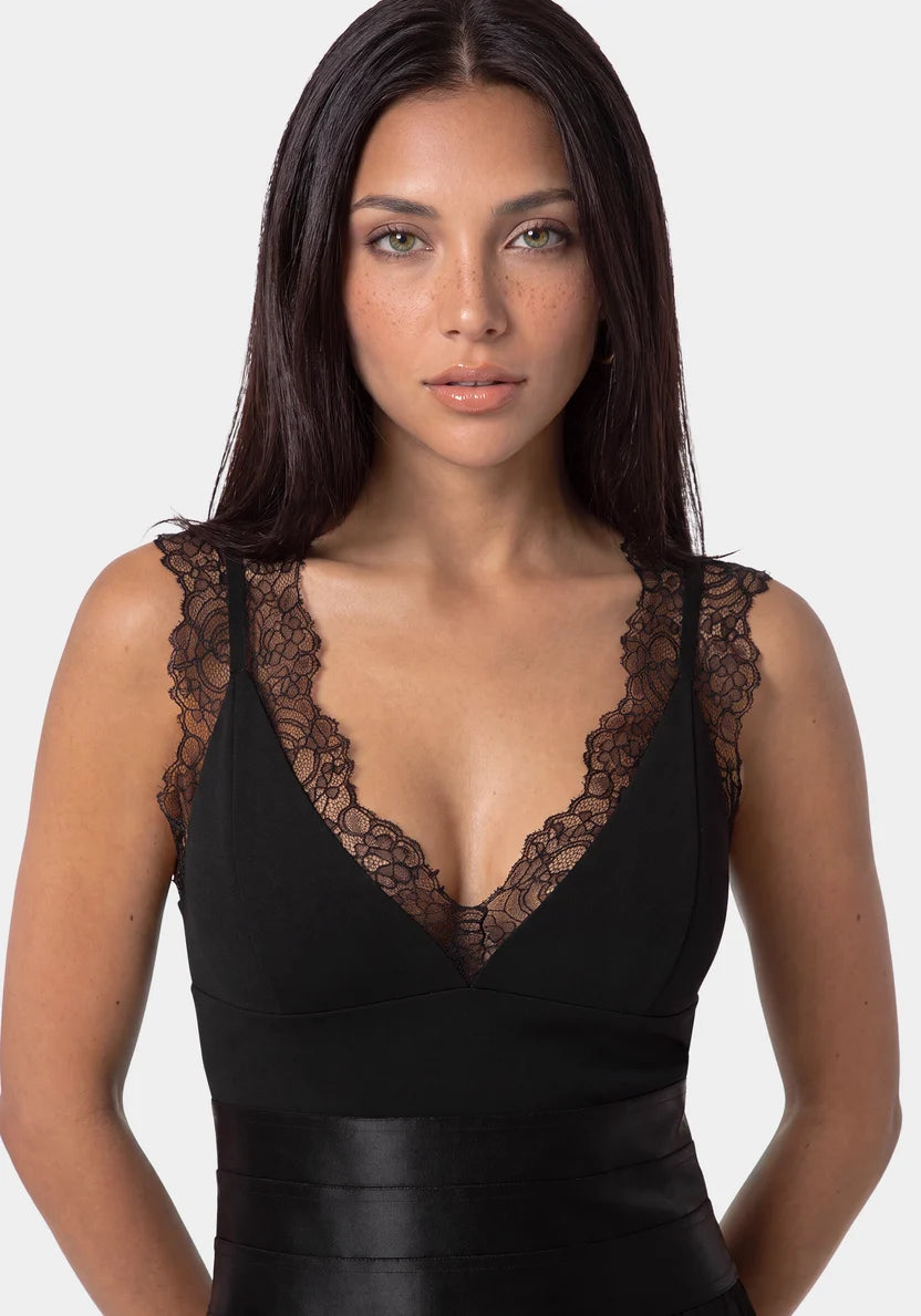 Romantic Lace Jumpsuit - Black
