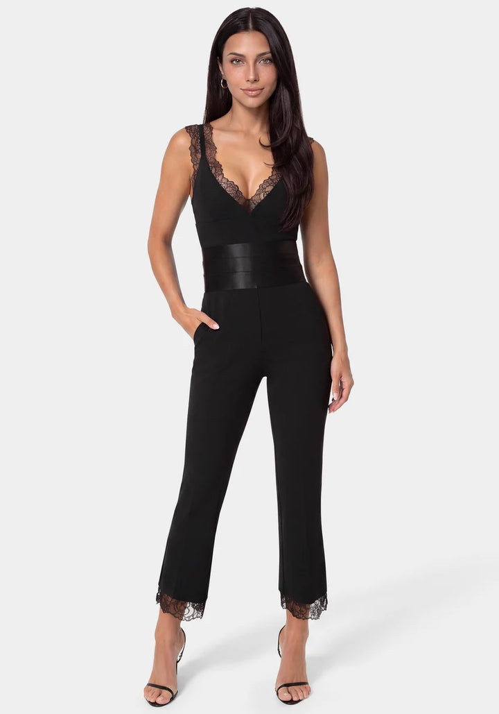 Romantic Lace Jumpsuit - Black