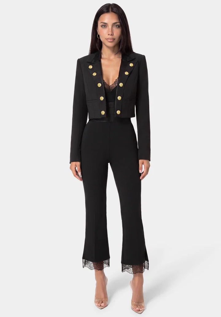 Romantic Lace Jumpsuit - Black