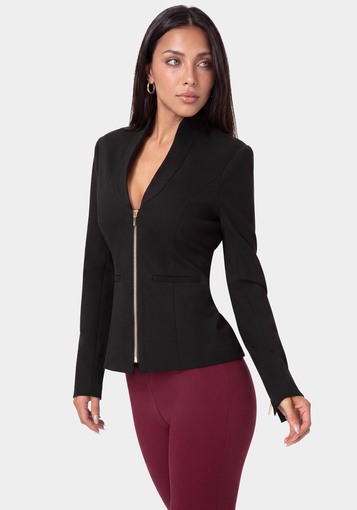 Tailored Stretch Blazer - Black