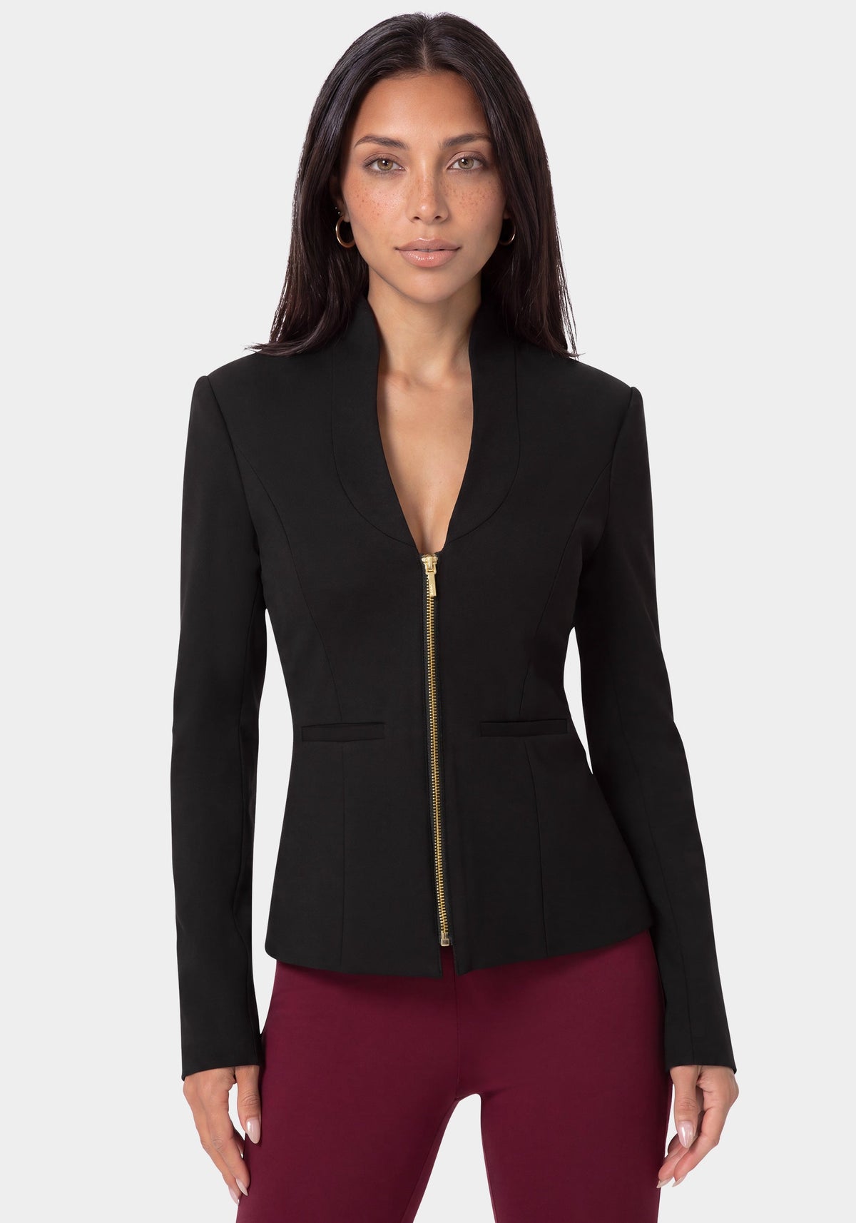 Tailored Stretch Blazer - Black