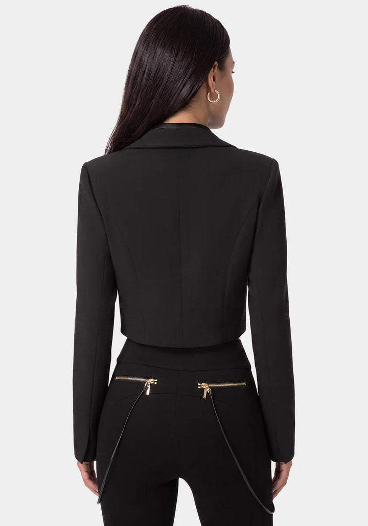 Tailored Cropped Blazer - Black