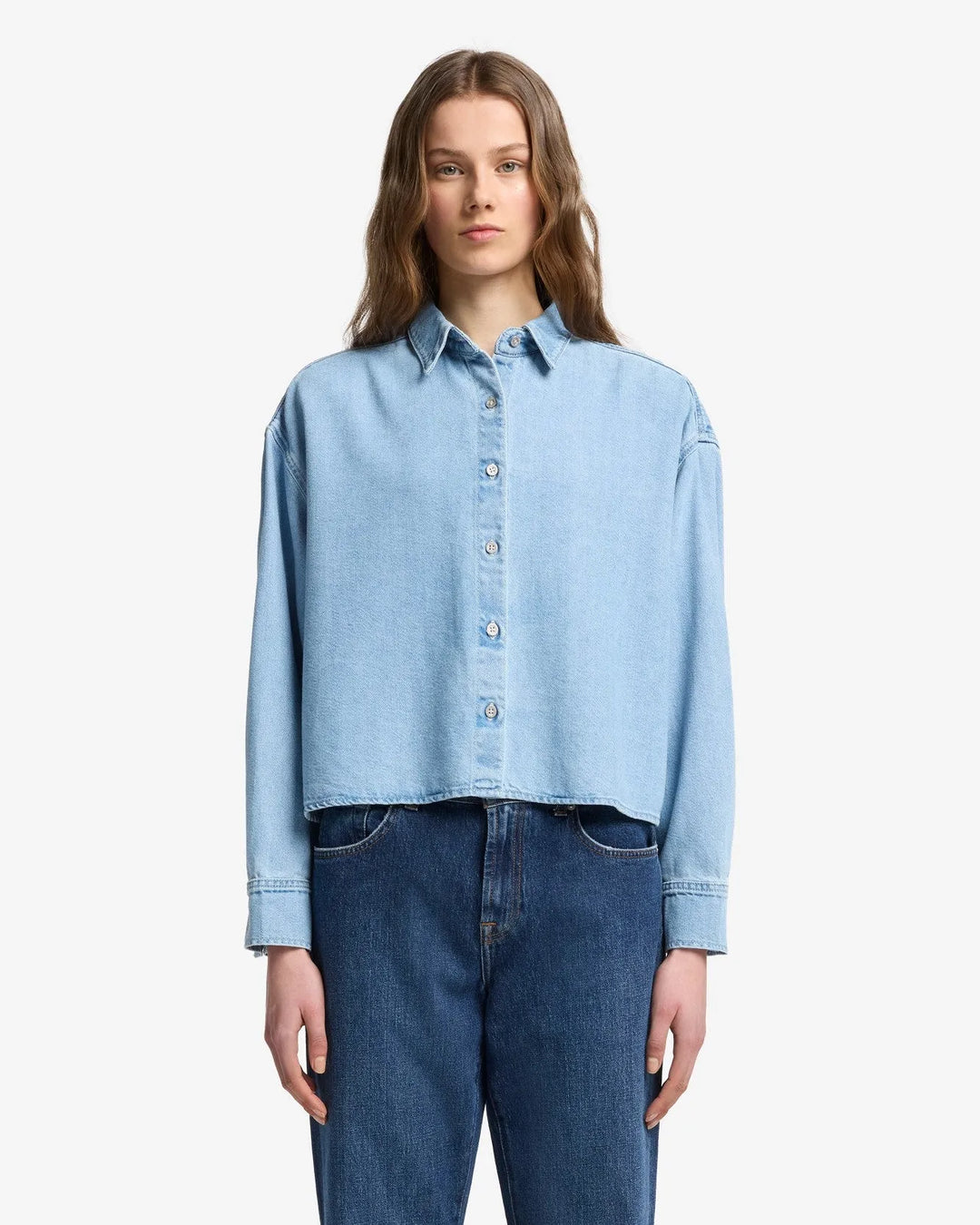 Weightless Denim Nina Cropped Shirt