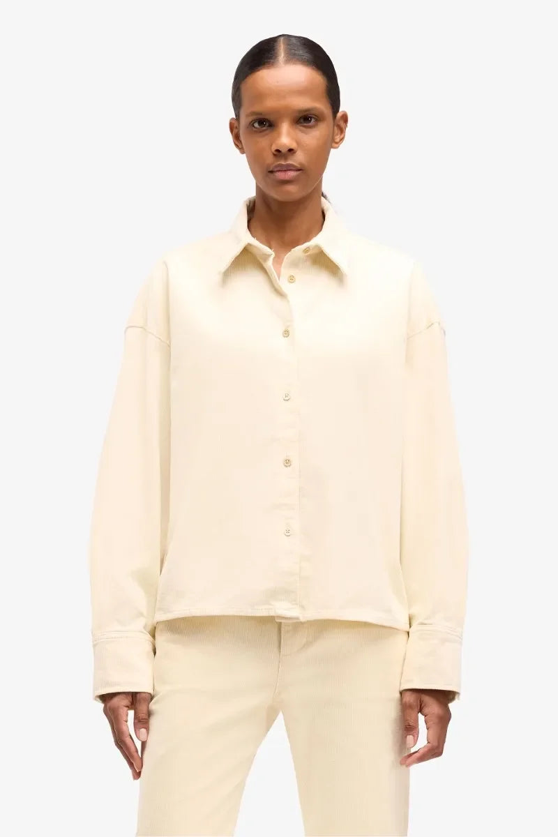 Nina Cropped Shirt in Corduroy