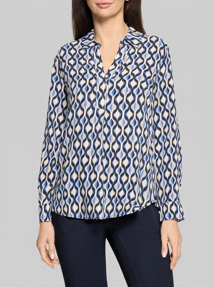 Long-Sleeved Slip-On Blouse