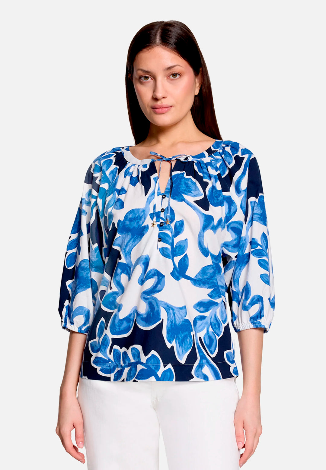 Slip-On Blouse with Print