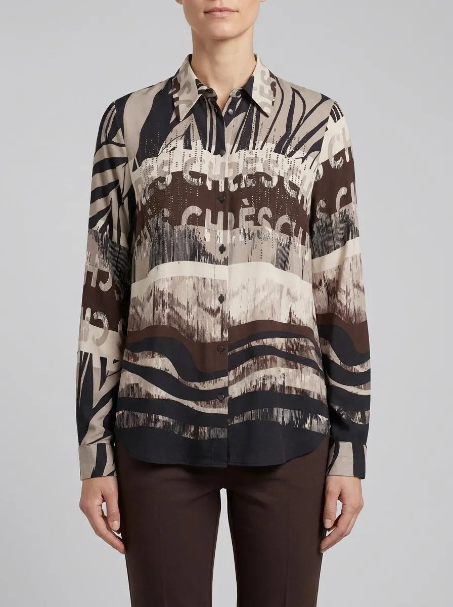 Shirt Blouse with Rhinestones