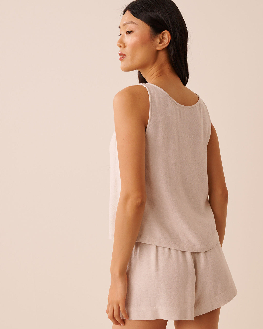 Viscose Linen Top - Beige